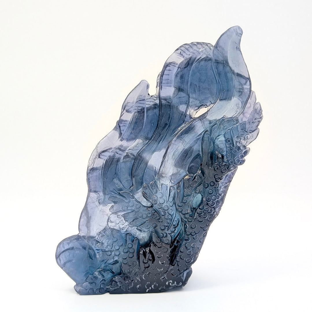 Rainbow Fluorite Fish & Sea Turtle Carved Sculpture