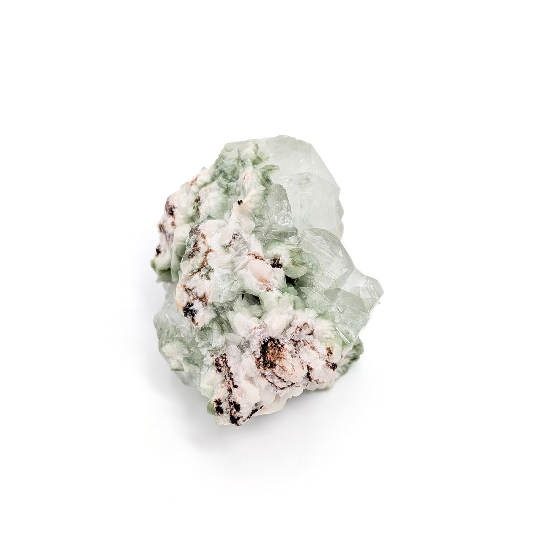 Green Apophyllite with Green Heulandite Freeform Cluster