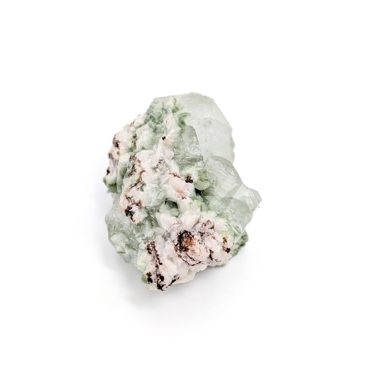 Green Apophyllite with Green Heulandite Freeform Cluster