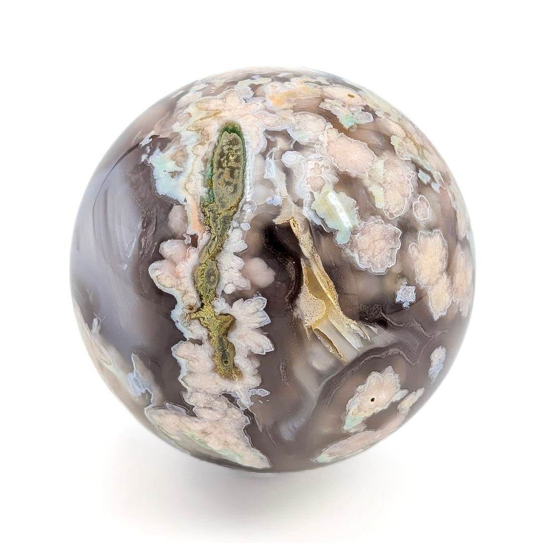 Flower Agate Polished Sphere