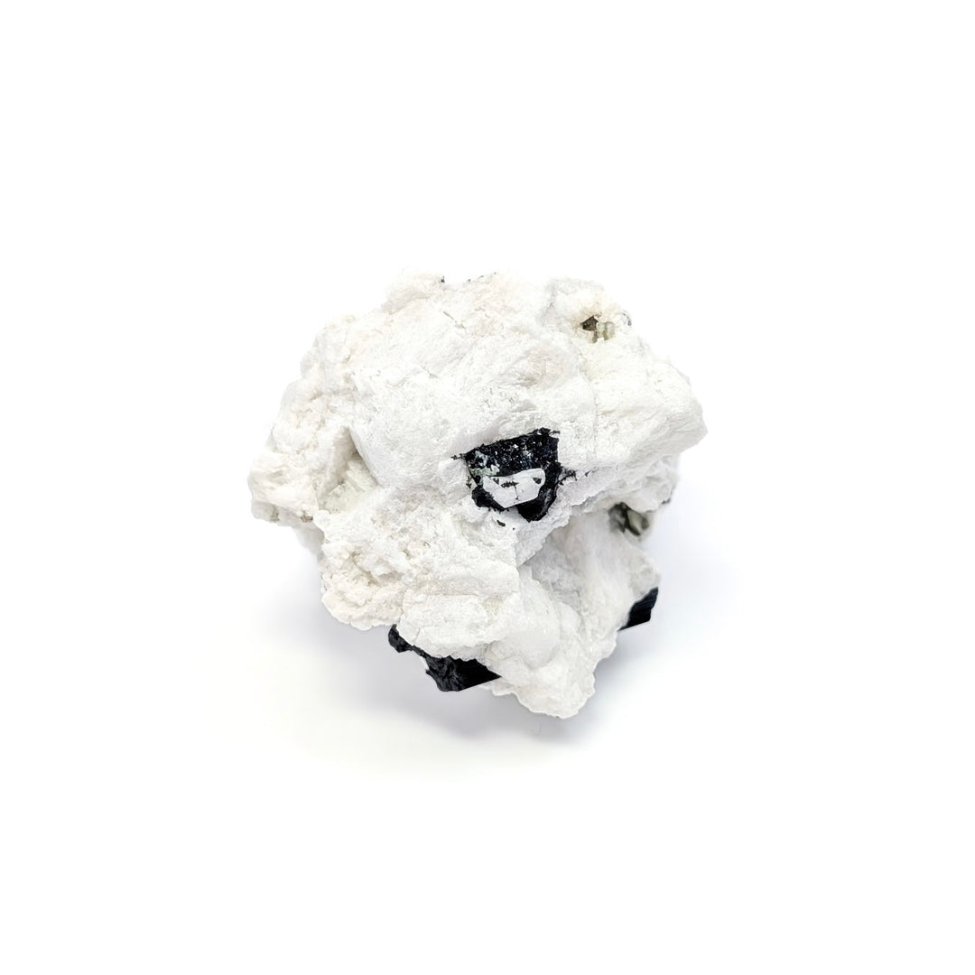 Aquamarine on Cleavelandite with Black Tourmaline