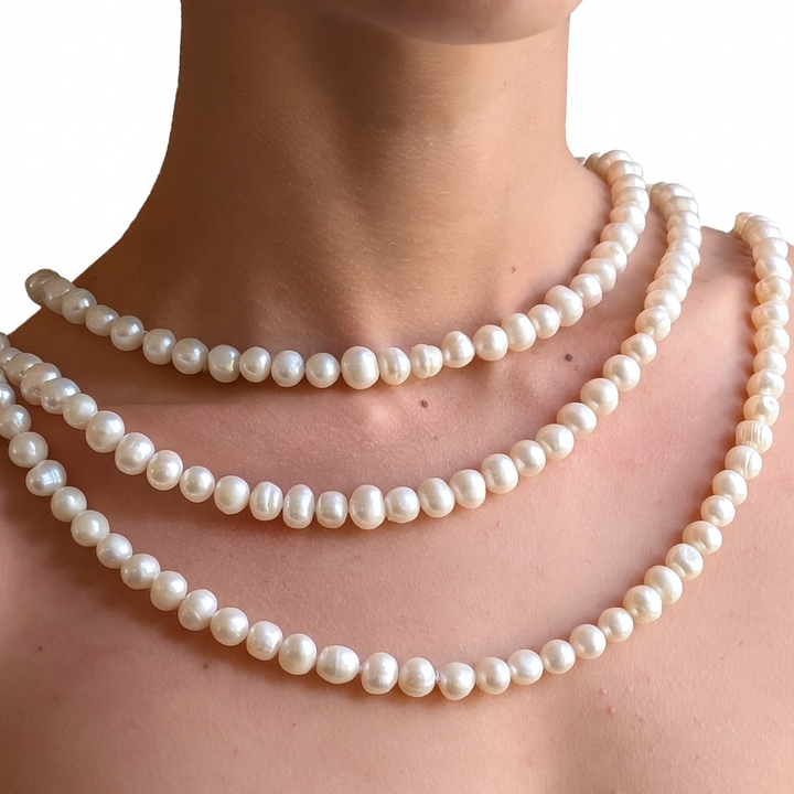 Vintage White Freshwater Pearl Necklace