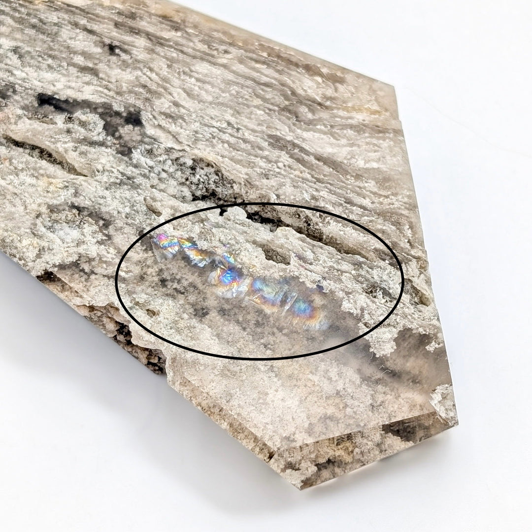 Thousand Layer Garden Quartz Slab With Rainbow