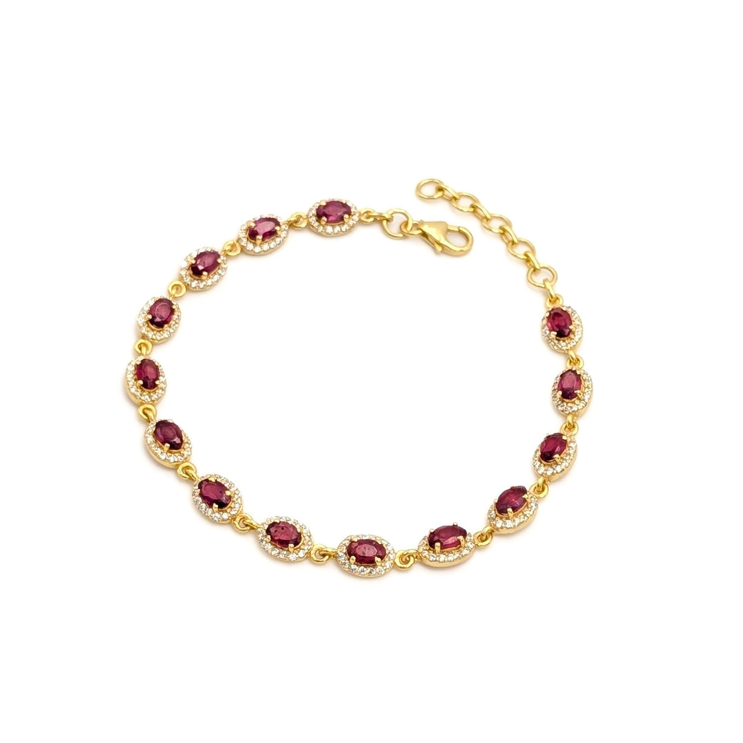 Gemstone Bracelet in Gold Over Sterling Silver