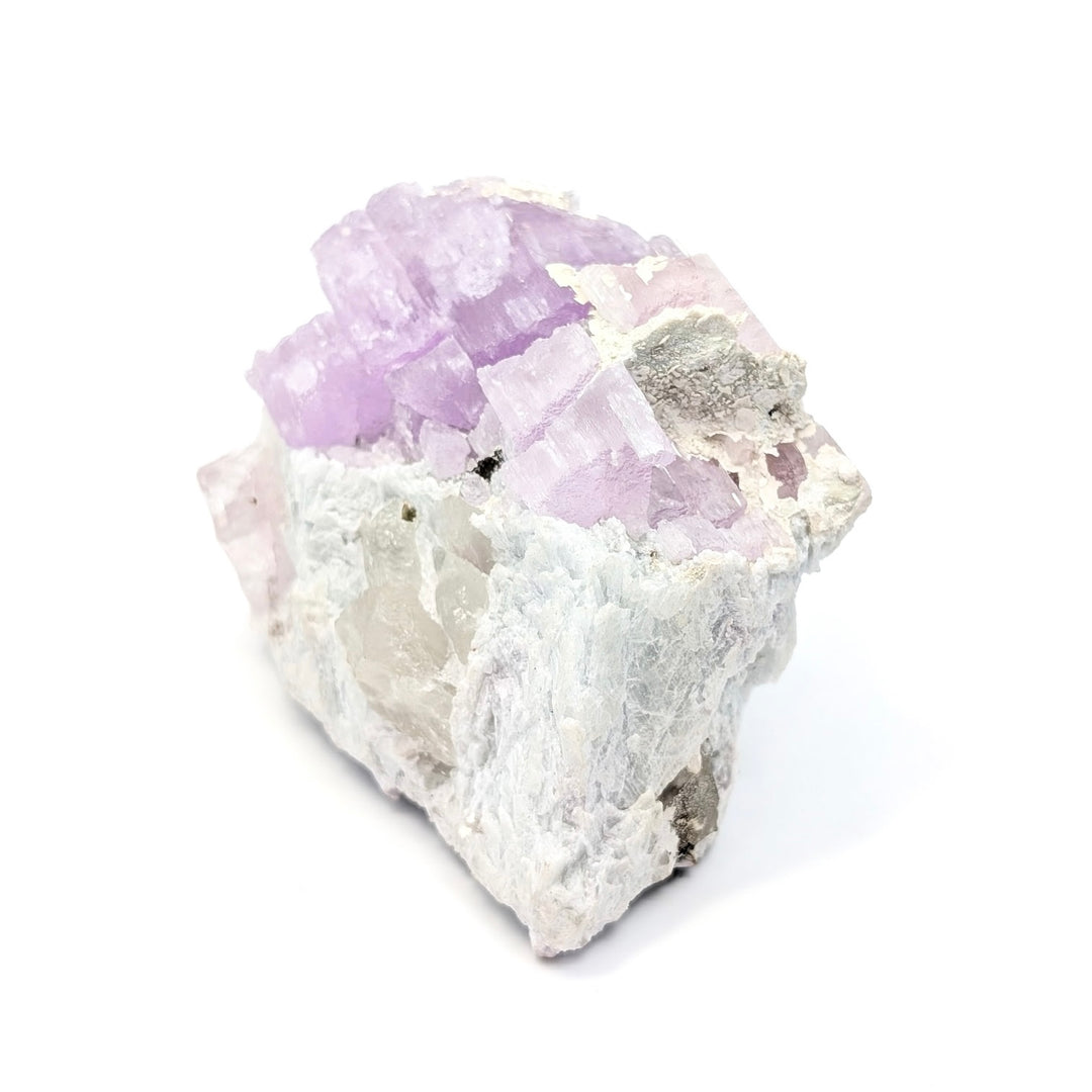 Kunzite on Cleavelandite with Quartz