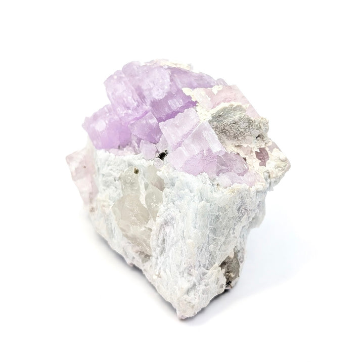 Kunzite on Cleavelandite with Quartz