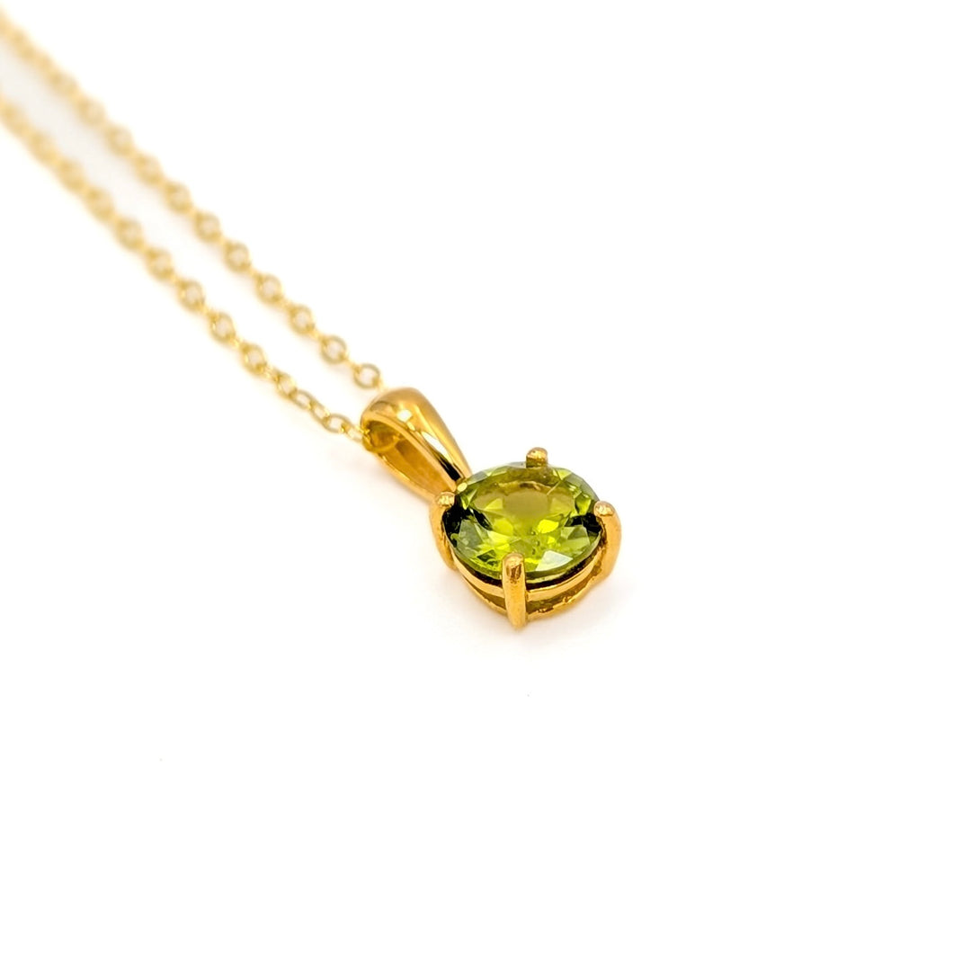 Faceted Gemstone Necklaces in Gold Over Sterling Silver