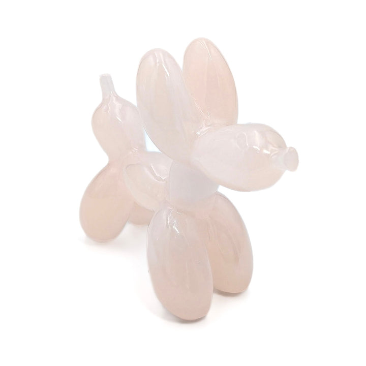 Pink Calcite Carved Balloon Dog Figurine