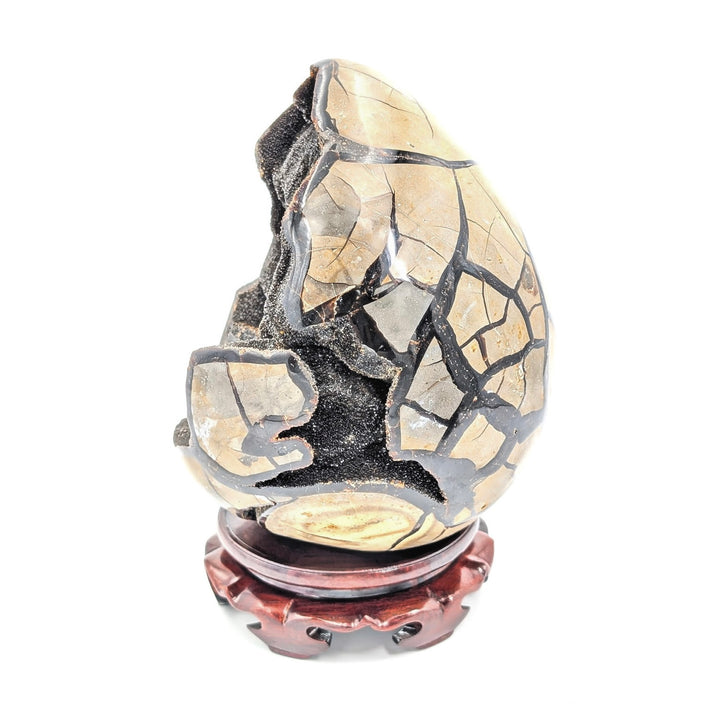 Septarian Druzy Egg with Stand