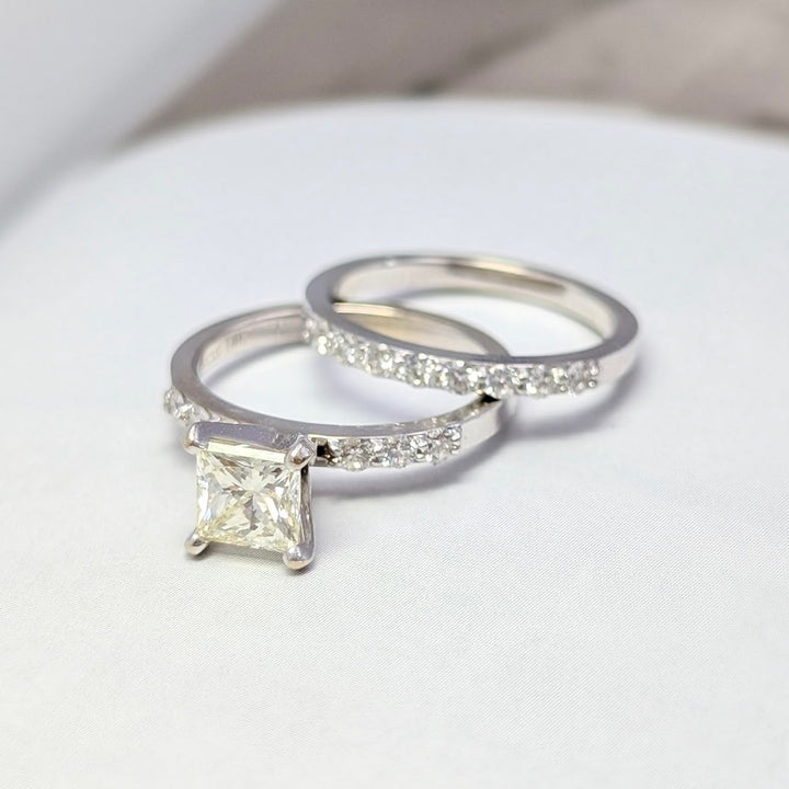 Diamond Bridal Set in 14K White Gold