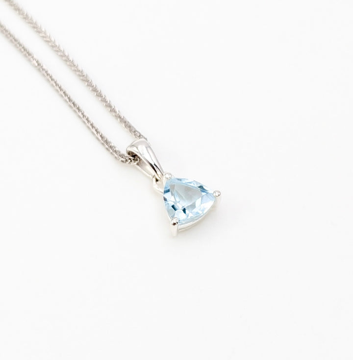 Blue Topaz Necklace in Sterling Silver