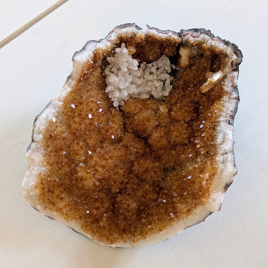 Citrine Crystal Cluster with Quartz Growth