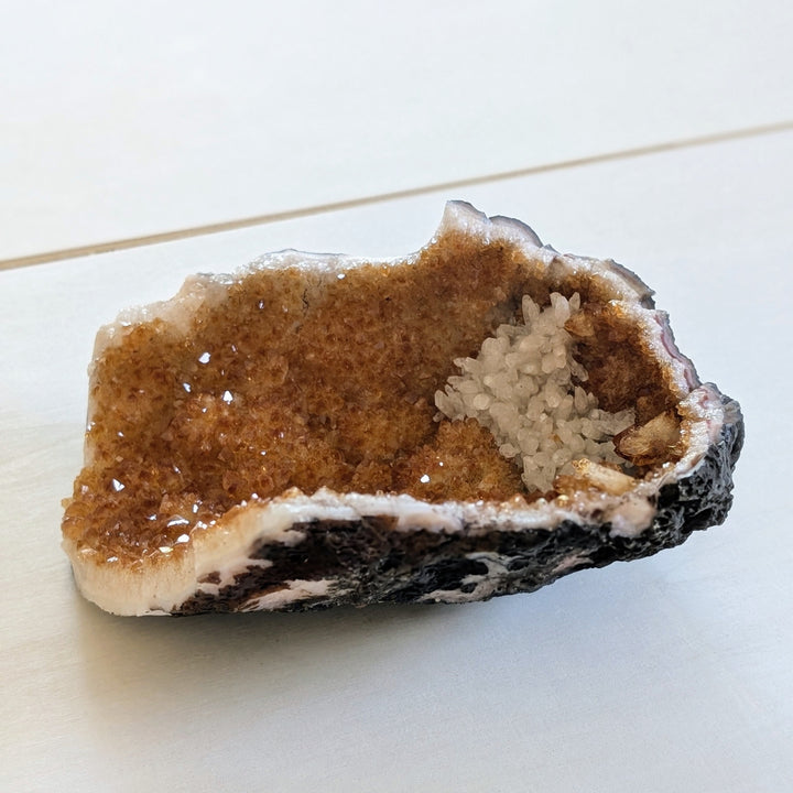Citrine Crystal Cluster with Quartz Growth