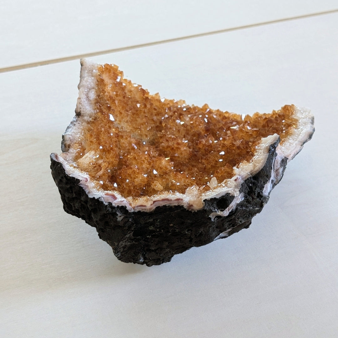 Citrine Crystal Cluster with Quartz Growth