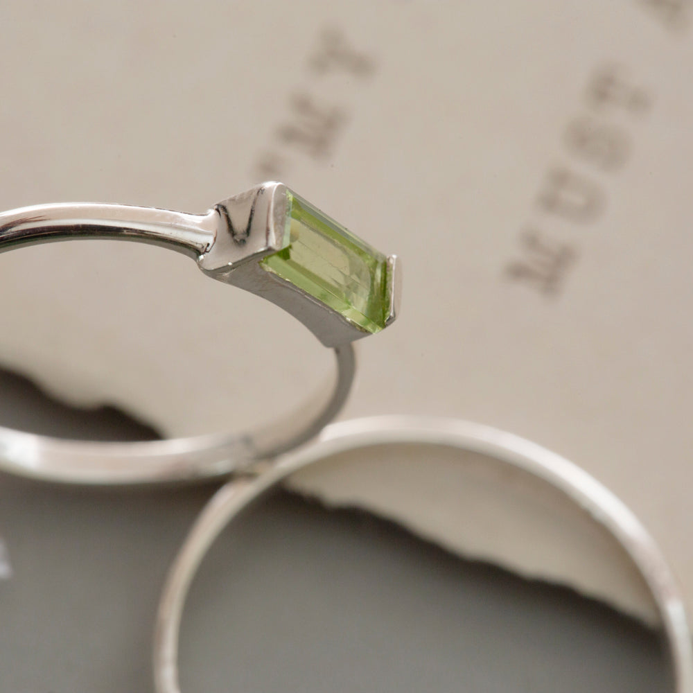 Peridot Stackable Ring in Sterling Silver