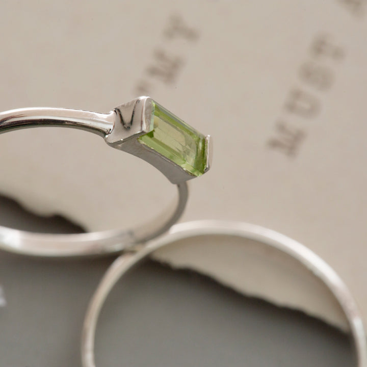 Peridot Stackable Ring in Sterling Silver