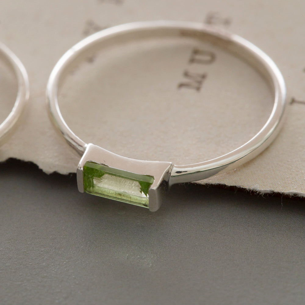 Peridot Stackable Ring in Sterling Silver