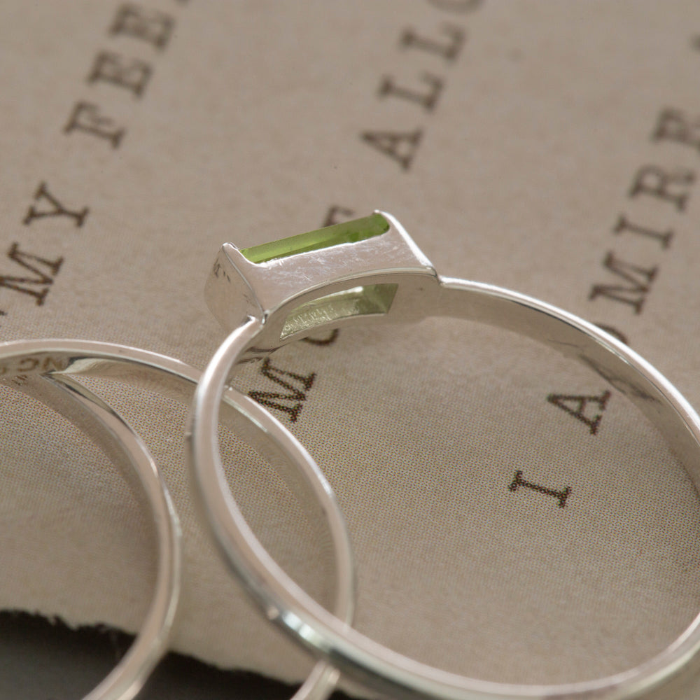 Peridot Stackable Ring in Sterling Silver