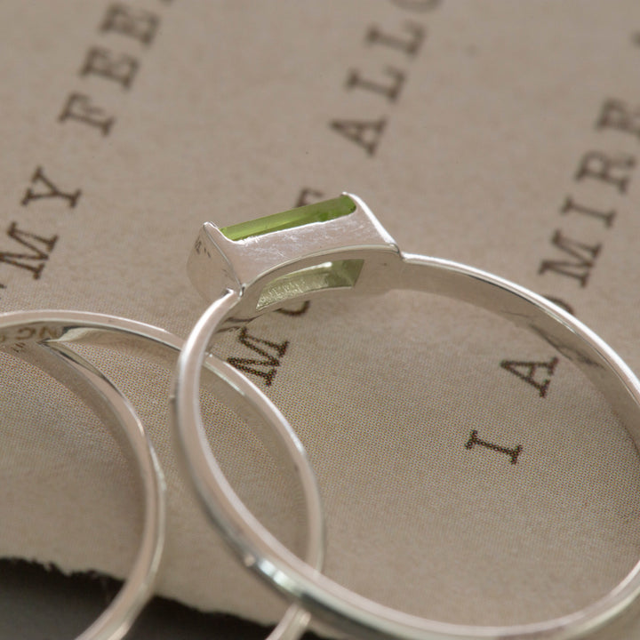 Peridot Stackable Ring in Sterling Silver