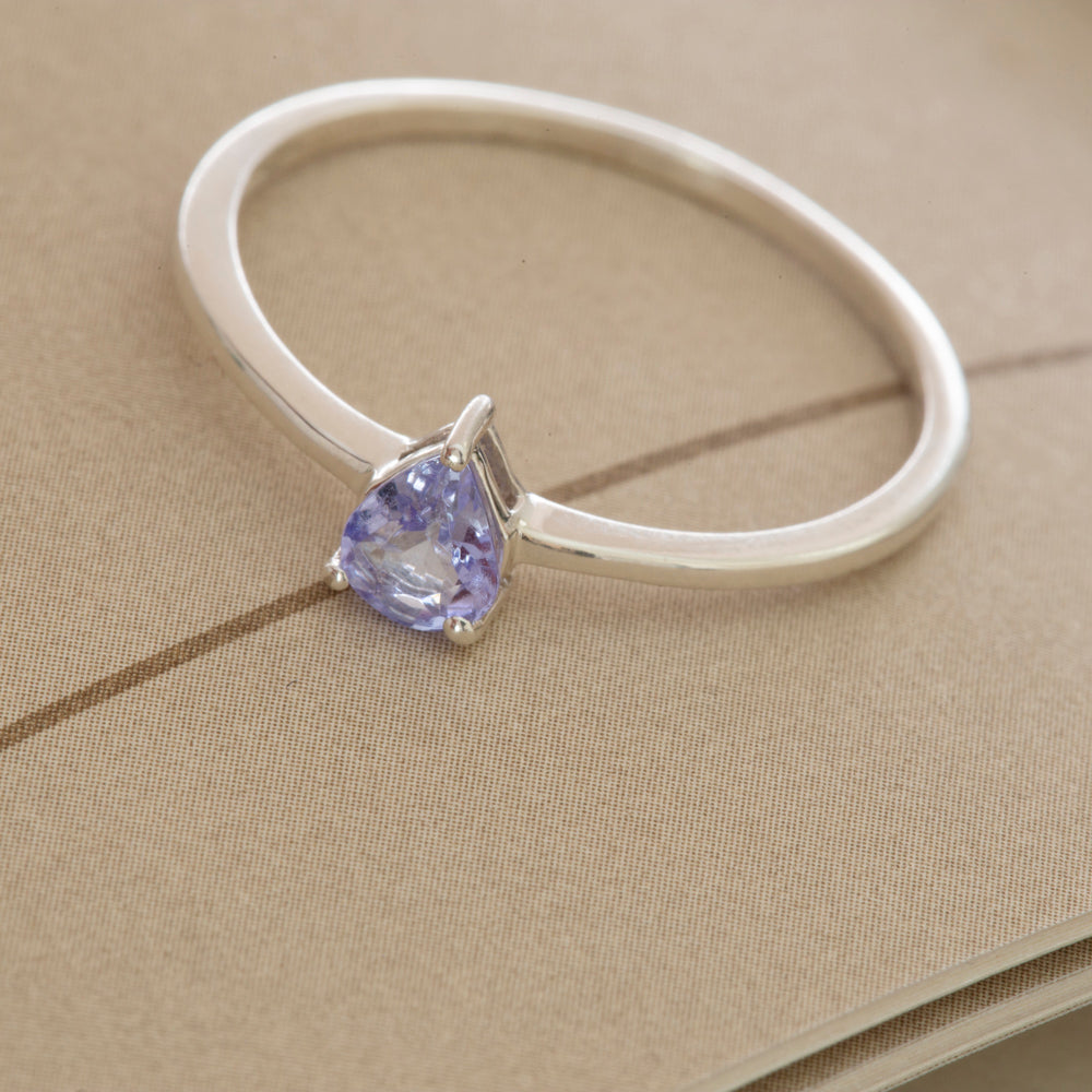 Tanzanite Stackable Ring in Sterling Silver