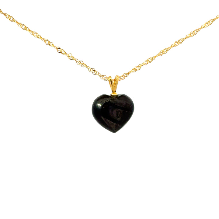 Hypersthene Heart Necklace