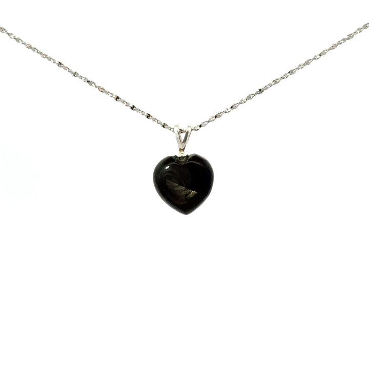 Hypersthene Heart Necklace