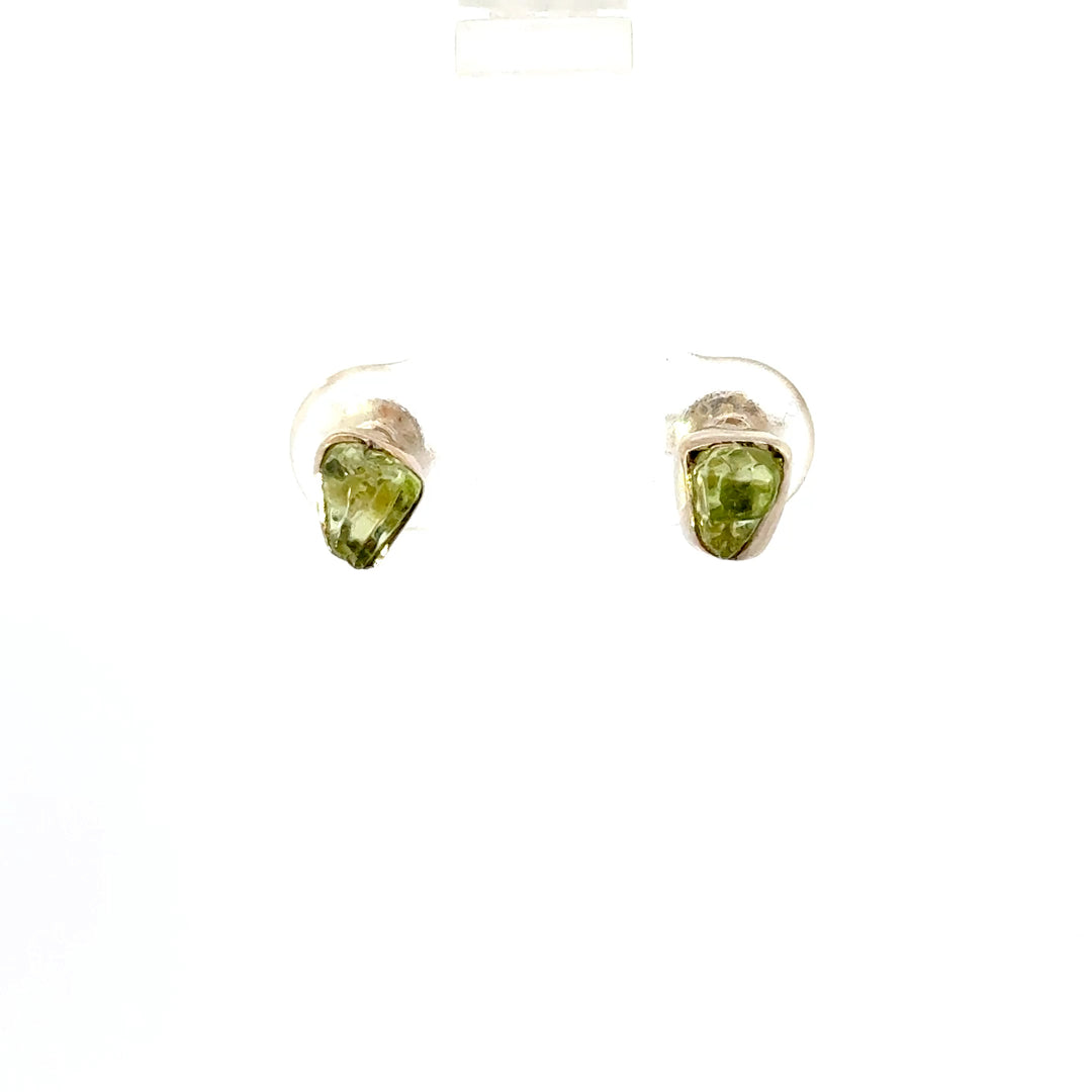 Peridot Stud Earrings in Sterling Silver