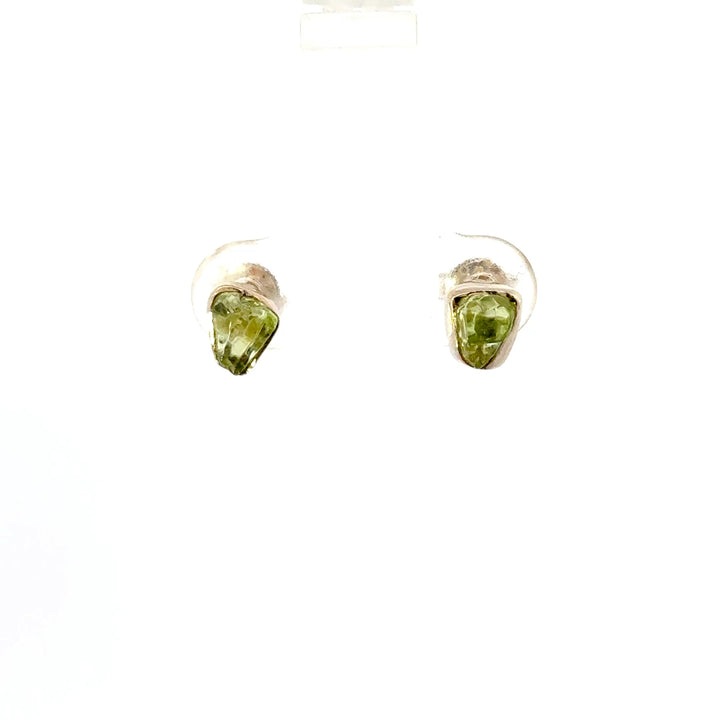 Peridot Stud Earrings in Sterling Silver