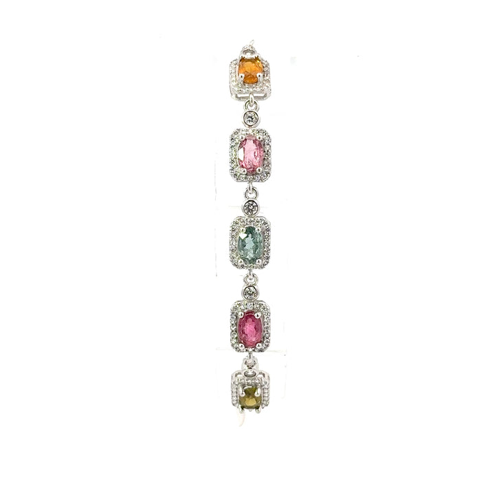 Multicolored Tourmaline Bracelets in Sterling Silver