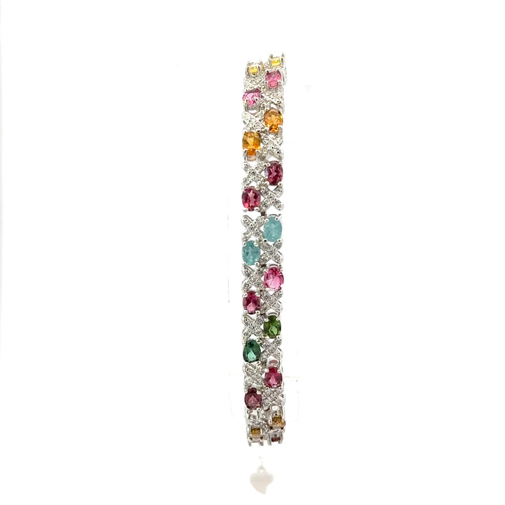 Multicolored Tourmaline Bracelets in Sterling Silver