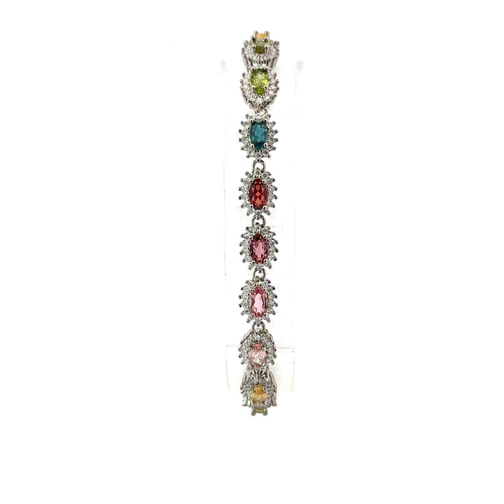 Multicolored Tourmaline Bracelets in Sterling Silver