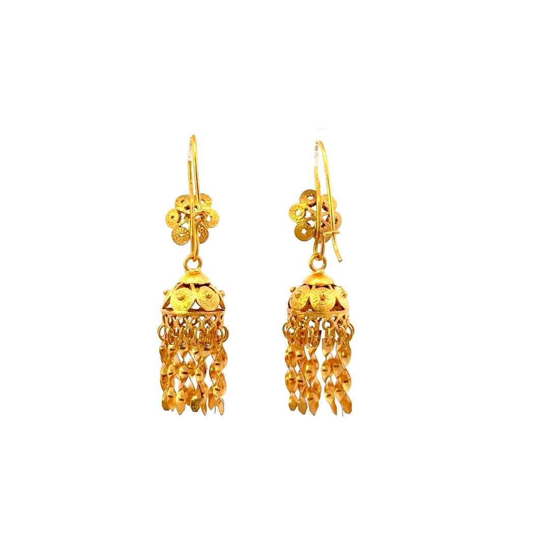 Vintage 14K Yellow Gold Dangle Earrings