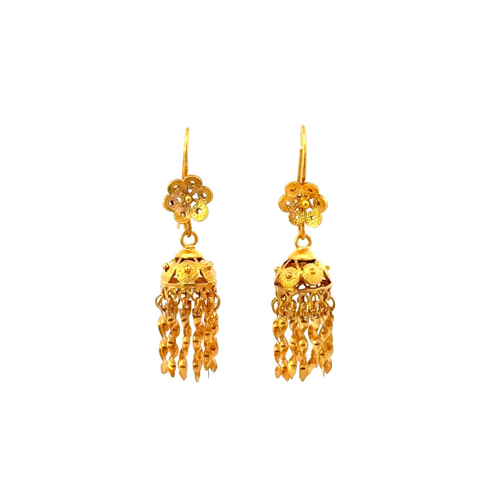 Vintage 14K Yellow Gold Dangle Earrings
