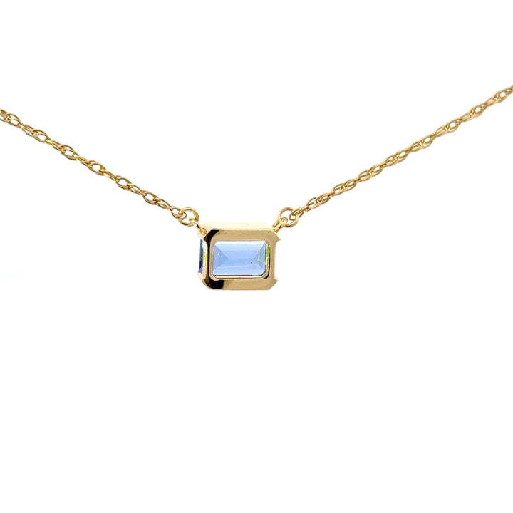 Vintage Tanzanite Necklace in 18K Yellow Gold