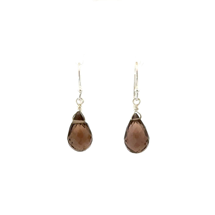 Faceted Briolette Gemstone Dangle Earrings in Sterling Silver
