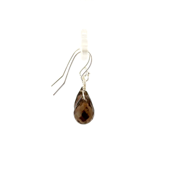 Faceted Briolette Gemstone Dangle Earrings in Sterling Silver