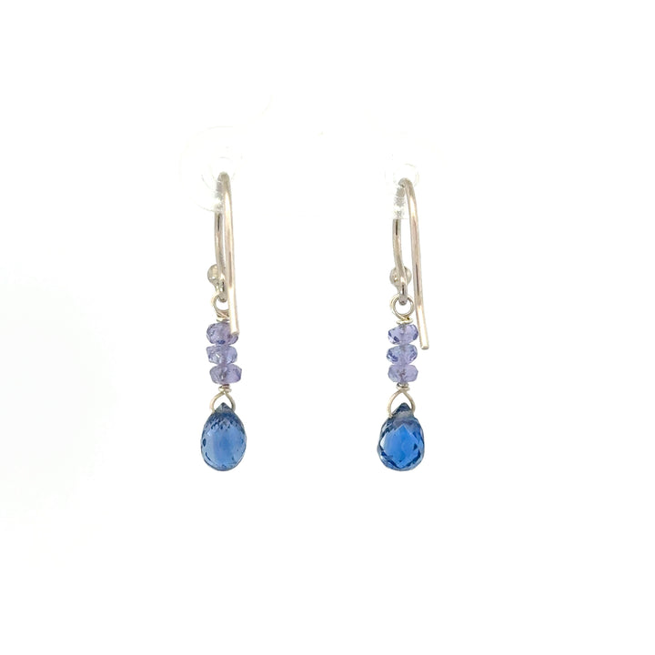 Faceted Briolette Gemstone Dangle Earrings in Sterling Silver
