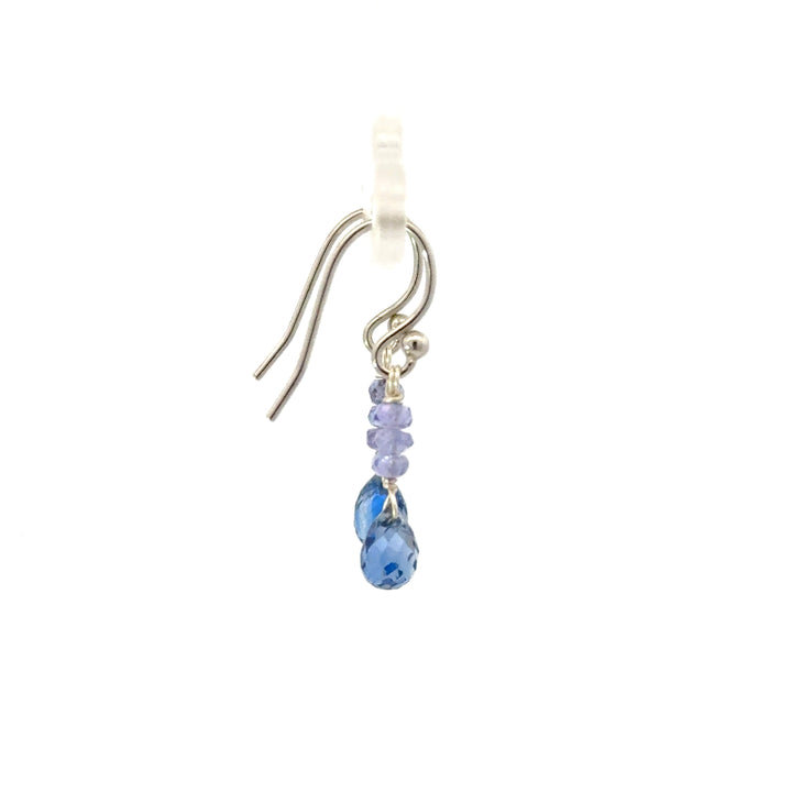 Faceted Briolette Gemstone Dangle Earrings in Sterling Silver