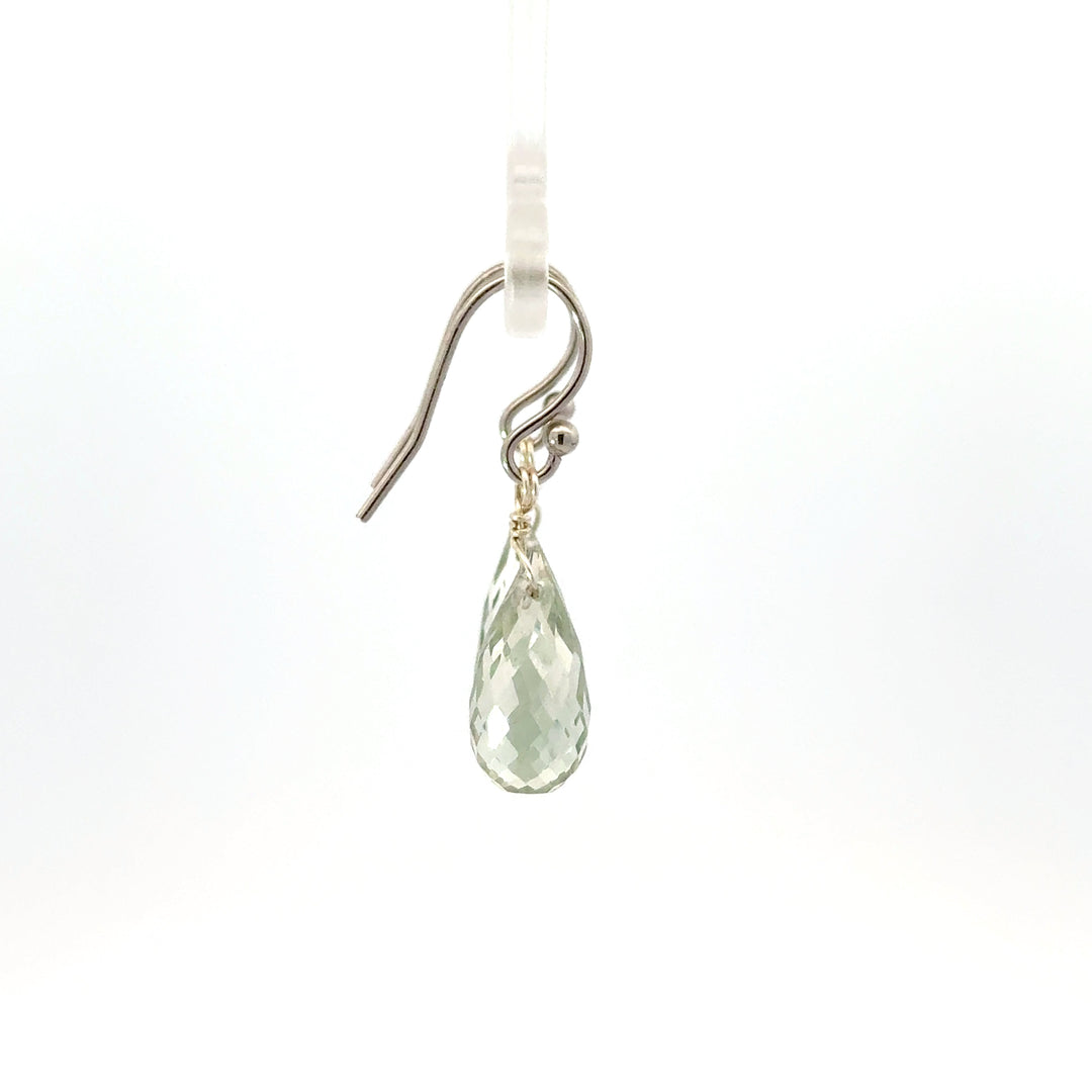 Faceted Briolette Gemstone Dangle Earrings in Sterling Silver