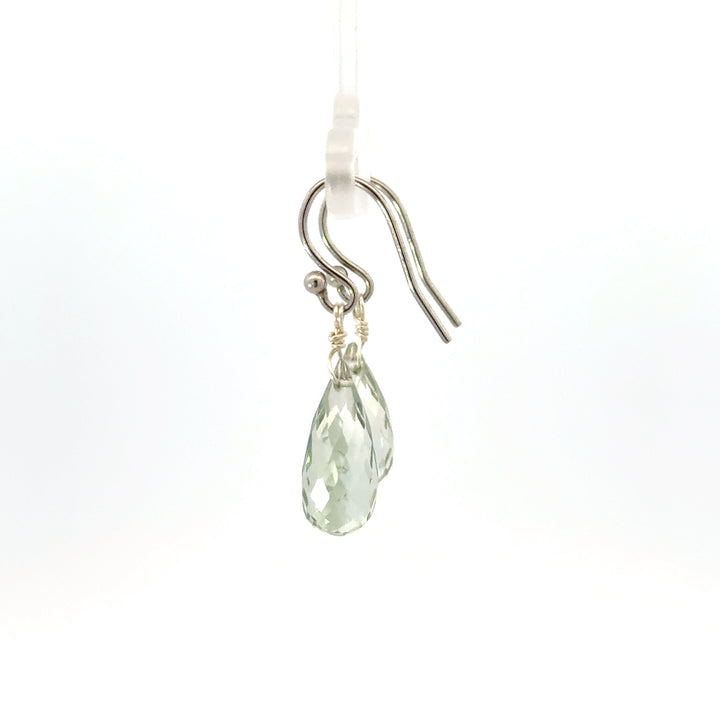 Faceted Briolette Gemstone Dangle Earrings in Sterling Silver