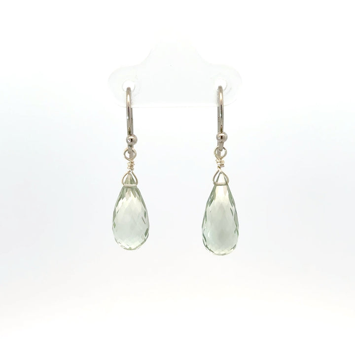 Faceted Briolette Gemstone Dangle Earrings in Sterling Silver