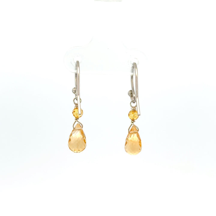 Faceted Briolette Gemstone Dangle Earrings in Sterling Silver