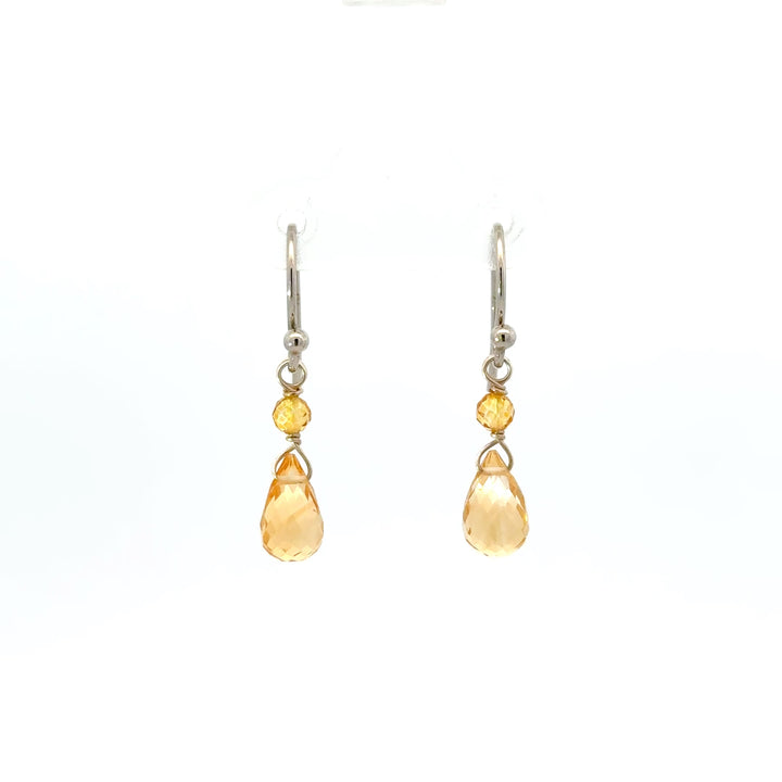 Faceted Briolette Gemstone Dangle Earrings in Sterling Silver