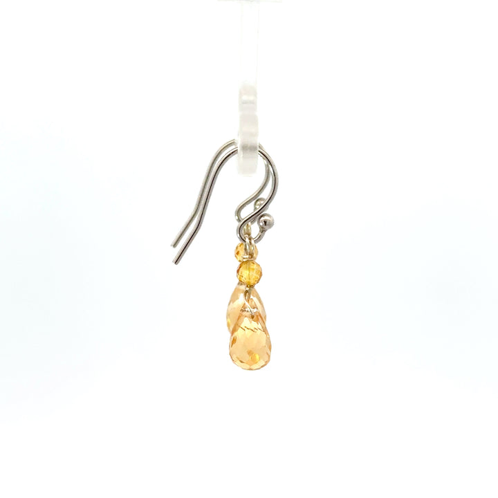 Faceted Briolette Gemstone Dangle Earrings in Sterling Silver