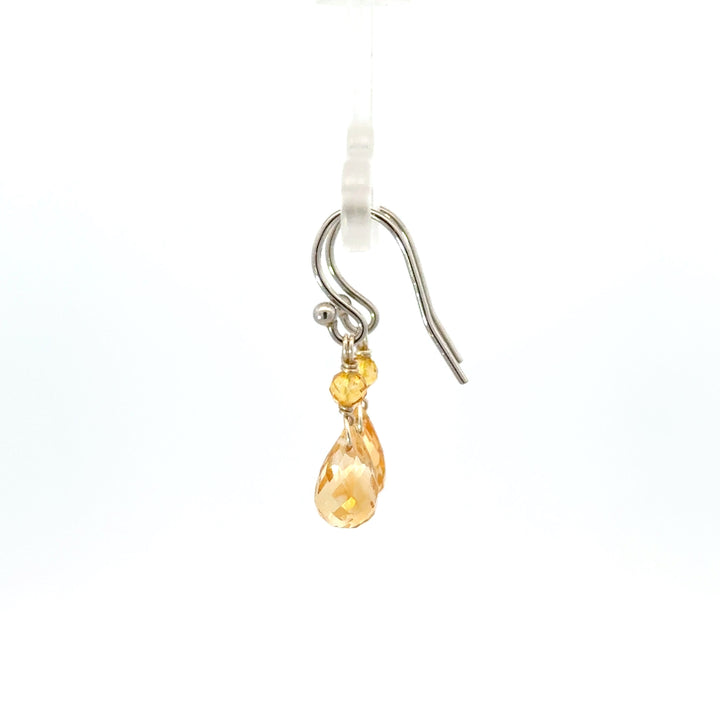 Faceted Briolette Gemstone Dangle Earrings in Sterling Silver