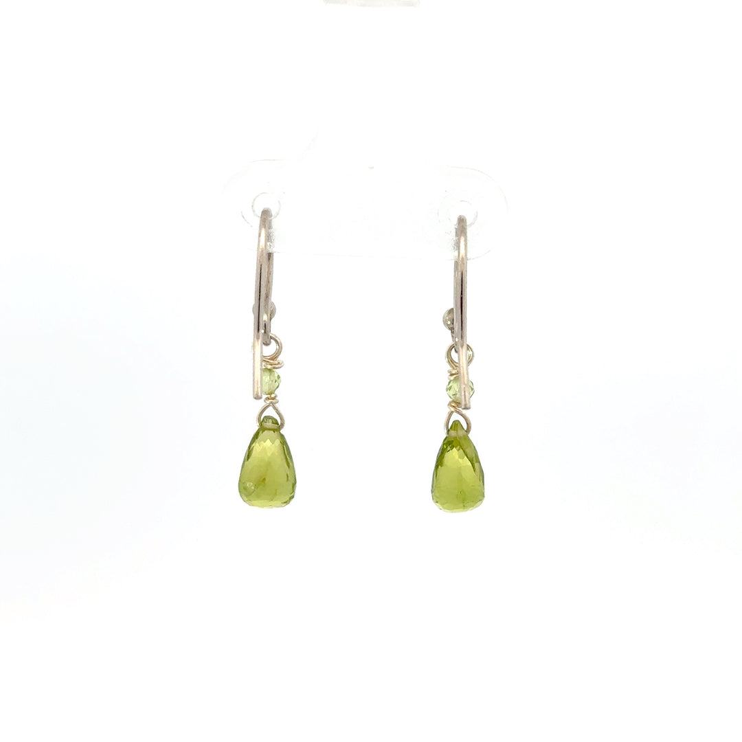 Faceted Briolette Gemstone Dangle Earrings in Sterling Silver