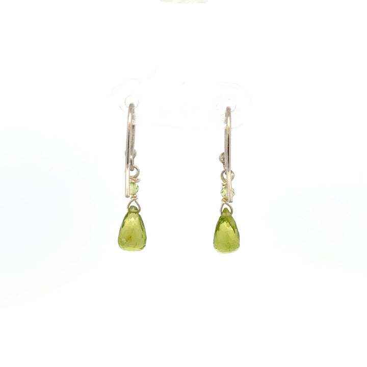 Faceted Briolette Gemstone Dangle Earrings in Sterling Silver