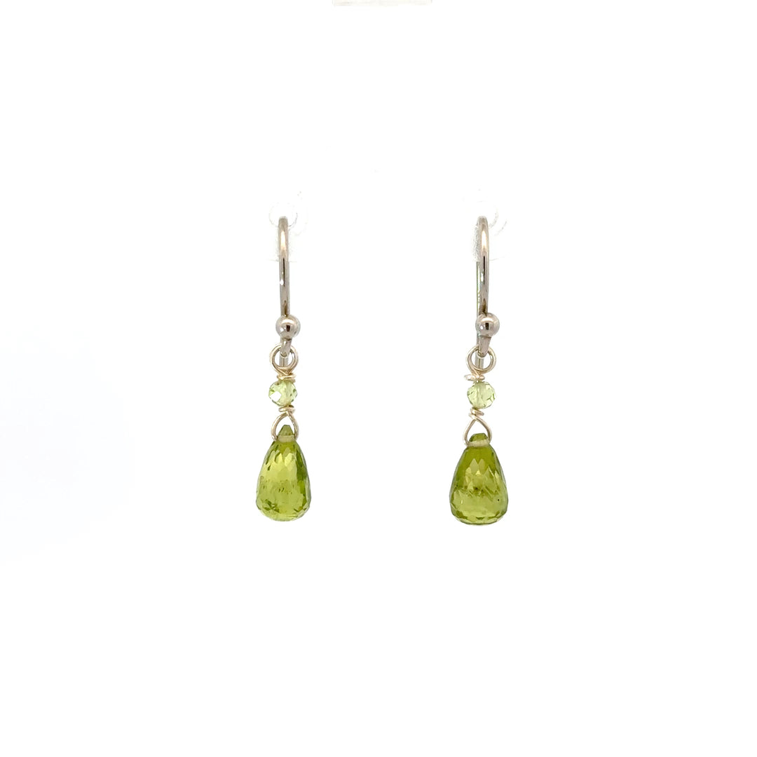 Faceted Briolette Gemstone Dangle Earrings in Sterling Silver