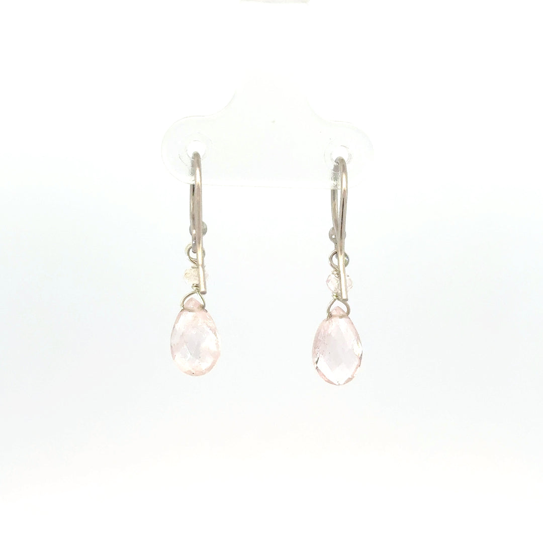 Faceted Briolette Gemstone Dangle Earrings in Sterling Silver