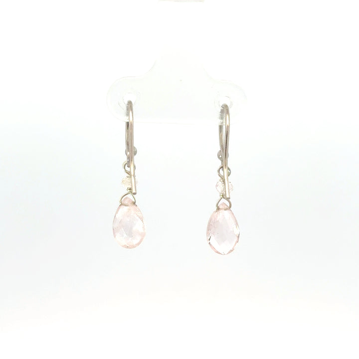 Faceted Briolette Gemstone Dangle Earrings in Sterling Silver